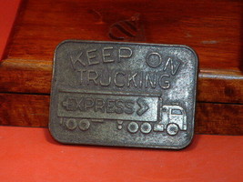 Pre-Owned Keep On Trucking Express Belt Buckle - $11.88