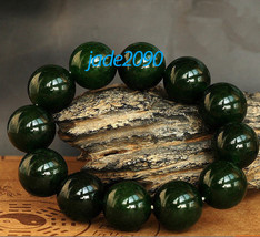 Free Shipping - AAA Grade Natural dark Green Jadeite Jade beads charm be... - $27.99