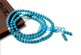 FREE SHIPPING - Natural Turquoise Meditation yoga 108 prayer beads mala necklace - £20.77 GBP