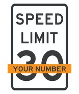 CUSTOMIZED SPEED LIMIT SIGN MPH  ALUMINUM SIGN - 12&quot;x 18&quot;- ANY SPEED YOU... - €20,14 EUR