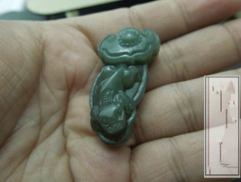 Free Shipping - Genuine fashion jadeite Hand-carved Natural Green jade jadeite C - $25.99