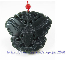 Free Shipping - Jade butterfly Lovely Hand-carved Natural Real  genuine jadeite  - £15.89 GBP