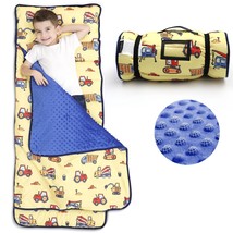 Toddler Nap Mat With Pillow And Blanket-53 X 21 X1.5 Inches,Extra Large,Rolled N - £56.94 GBP