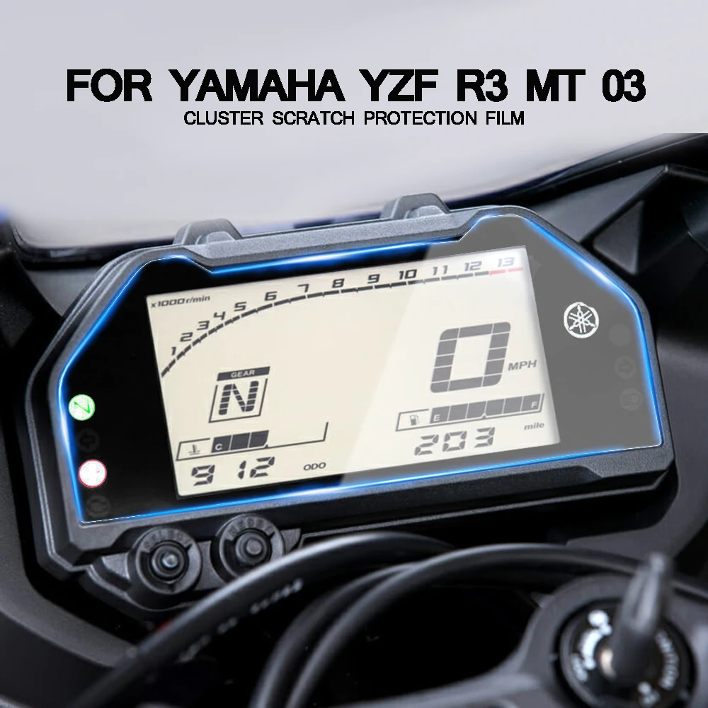   YZF R3 MT 03 Motorcycle cluster scratch protection film screen scratch protect - $130.76