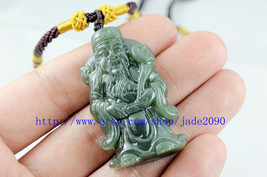 Free Shipping - Hand carved real jadeite jade , Natural Green jade / natural gre - £20.77 GBP