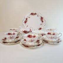 Paragon Majestic Tea / Dessert Set Service Cake Plate Sugar Creamer Cups Saucers - £70.91 GBP