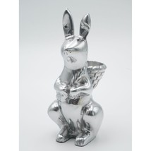 Pottery Barn Aluminum Easter Rabbit Bunny Basket Votive Candle Holder - $21.78