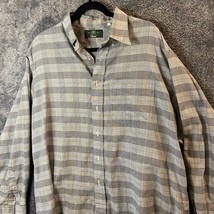 Vintage Orvis Shirt Mens Extra Large Grey Plaid Button Up Longsleeve Outdoors - £15.60 GBP