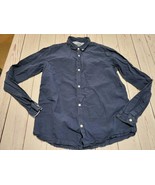 Primark long sleeve solid blue button up shirt 12/13 years - £5.15 GBP