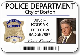 VINCE KORSAK From Rizzoli &amp; ISLES Name Badge with magnet Fastener Halloween Cost - $16.99