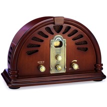 Classic Vintage Retro Style Am/Fm Radio With Bluetooth - Handmade Wooden... - £128.30 GBP