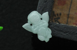 Free Shipping -  good luck Hand carved Natural white jadeite jade carved luck an - £20.07 GBP