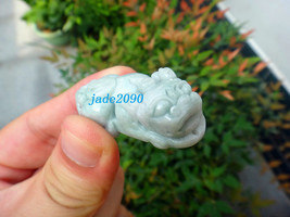 Free Shipping - good luck Natural Green jade carved Pi Yao  jade Amulet charm Pe - £15.72 GBP