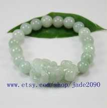 Free Shipping - good luck   green jade PI YAO Prayer Beads Amulet charm beaded j - £20.36 GBP