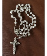 Rosary Virgin Mary, Peace Dove, Catholic Crucifix Beads, White And Clear... - $14.03
