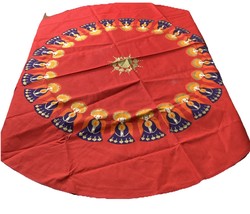Vintage Round Christmas Angels Tree Skirt Or Tablecloth - 60” - $371.21 MXN