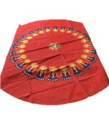Vintage Round Christmas Angels Tree Skirt Or Tablecloth - 60” - $370.49 MXN
