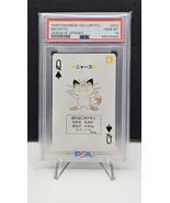 1998 Pokemon Yellow P/C Meowth Queen Of Spades PSA 10 Gem Mint - $2,371.56 MXN