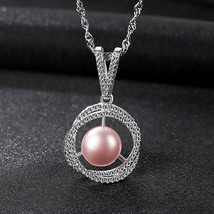 S925 Sterling Silver Necklace Japanese And Korean Style Freshwater Pearl Pendant - $41.00