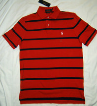 Polo Ralph Lauren Men SS Polo Shirt Red Striped Size S Small - £24.60 GBP