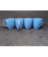 Corelle Stoneware Blue Coffee Mugs, Tea Cups, Set Of 4, Vintage Made in ... - $376.98 MXN