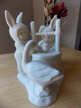 Dept. 56 Snowbunnies “Wishing You A Happy Easter” Wishing Well Figurine  - £36.27 GBP