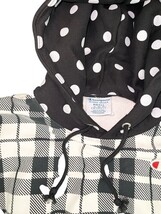 Champion Reverse Weave Hoodie Plaid Polka Dot Black White Small NWT image 4
