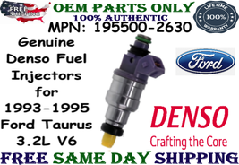 1 Piece (1x) 1995 Ford Taurus 3.2L V6 Denso Genuine Flow Matched Fuel Injector - $37.61