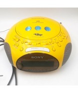 Sony Dream Machine Psyc ICF-CD831 CD Alarm Clock Radio Yellow TESTED wor... - £39.22 GBP