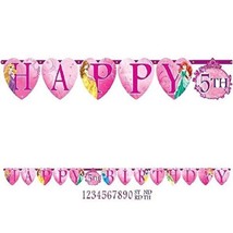 Disney Princess Sparkle Customizable Jumbo Happy Birthday Banner Add An ... - £7.15 GBP
