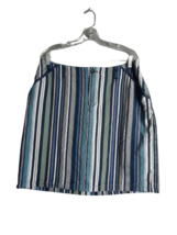 CJ Banks Multicolored Vertical Stripe Denim Skort Womens Size 14w - $11.88