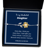 To my Daughter, every day I think you - Sunflower Bracelet. Model 64038  - $39.95