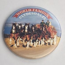 World Famous Clydesdale Pin Button Vintage On The Beach - £10.23 GBP