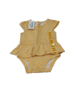 Carter&#39;s Baby Girl&#39;s Cap Sleeve Pull-Over /Snap Bodysuit Dress (6M) Yell... - $9.49