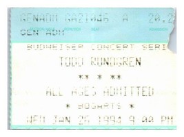 Todd Rundgren Concerto Ticket Stub Gennaio 26 1994 Cincinnati Ohio - £35.71 GBP