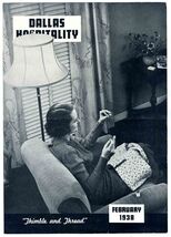 Dallas Hospitality Magazine February 1938 Dallas Power &amp; Light Company T... - $47.64