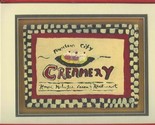 Creamery Restaurant Menu Home Made Ice Cream Fountain City Tennessee 1990&#39;s - $17.82