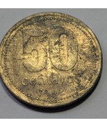 1992 Argentina 50 Centavos Aluminium Bronze Standard Circulation Coin - €0,87 EUR