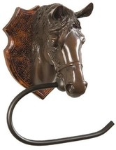 Toilet Paper Holder Horse Head Hand Painted Made in USA OK Casting Equestrian - £210.29 GBP