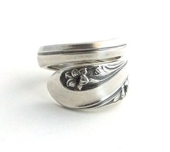 Spoon Ring Romance 1952 Handmade Vintage Silverware Jewelry 7 8 9 10 11 12 13 - $18.00