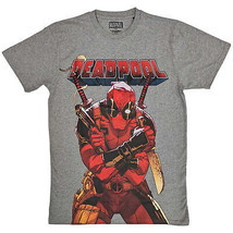 Deadpool Ready for Fight Big Print T-Shirt Grey - £23.16 GBP+