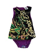 Ed Hardy By Christian Audigier Baby Sleeveless Bodysuit 3/6M Purple Flor... - $23.63 CAD