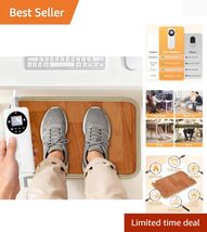 Portable Heated Floor Mat with Timer - Safe Foot Warmer for Home &amp; Office - $74.20