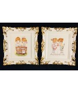 Vintage 1980&#39;s Ceramic Children, Love, Friend Picture Decorative Wall Pl... - $14.81