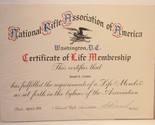 Vintage NRA Certificate National Rifle Association Of America 1974  - $12.86