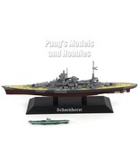 German Battleship Scharnhorst and Submarine 1/1250 Scale Diecast Model Ship - $646.05 MXN