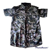 Public Record Boys&#39; Camo Short Sleeve Button Down Shirt - Size 10/12 - £7.12 GBP