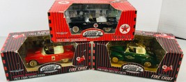 Set of 3 - Gearbox Texaco Fire Chief Die-Cast Ford Pedal Cars - T-Bird &amp; Deluxe - £16.99 GBP