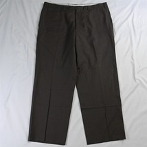 Canali 36 x 28 Brown Flat Front Straight Mens Dress Pants - £19.97 GBP