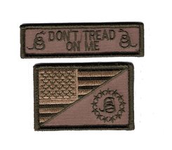 Dont Tread On Me Name tag USA Flag Tactical Milspec Hook Patch - £9.23 GBP